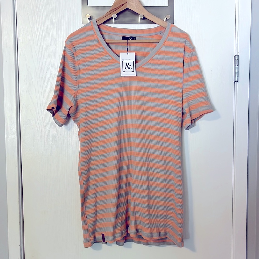 Ampersand Ave striped T more fitted.